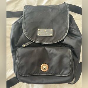 Kate Spade Black Nylon Backpack